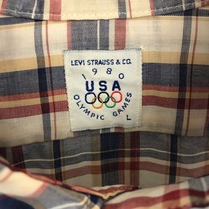 Vintage 1980 LEVI STRAUSS USA Olympic Games Plaid
